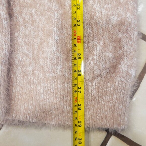 AVA & VIV Women's Chenille Mohair V-Neck Cream/Blush - Size 1X - Picture 10 of 12